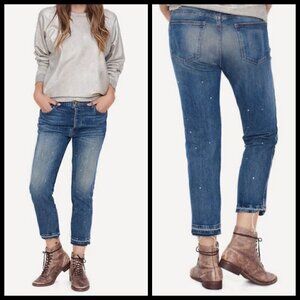 💕THE GREAT💕 The Fellow Jeans Drifter Wash with Rhinestones Button Fly 27 NWT